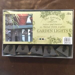 Set of two - The Garden Collection 10 Metal Fern Lights - Bronze